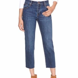 GAP Vintage High Rise Cropped Raw Hem Jeans